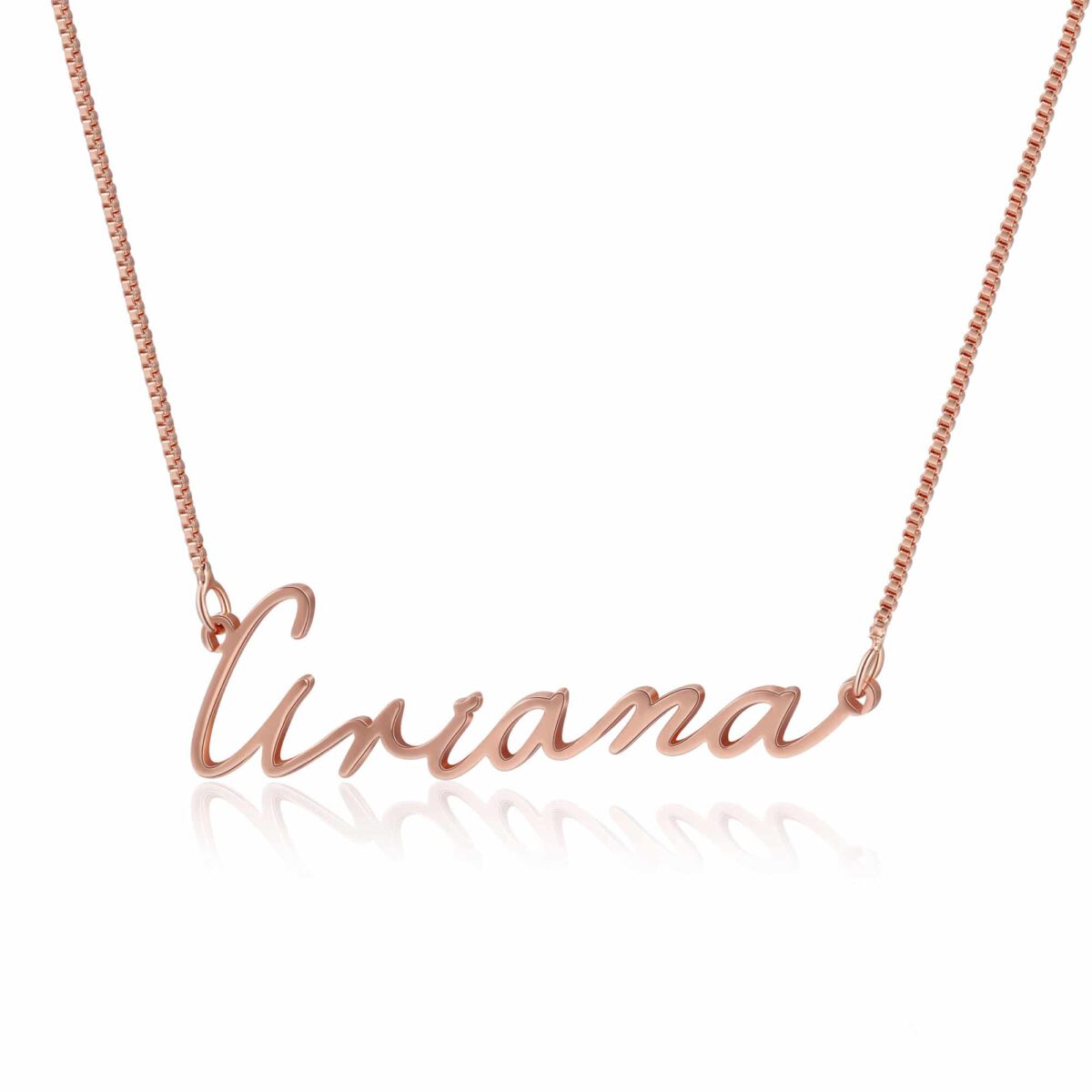 Signature Name Pendant Rose Gold