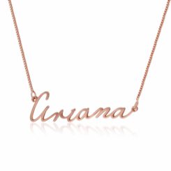 Signature Name Pendant Rose Gold