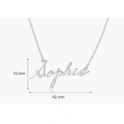 Signature Name Pendant Size