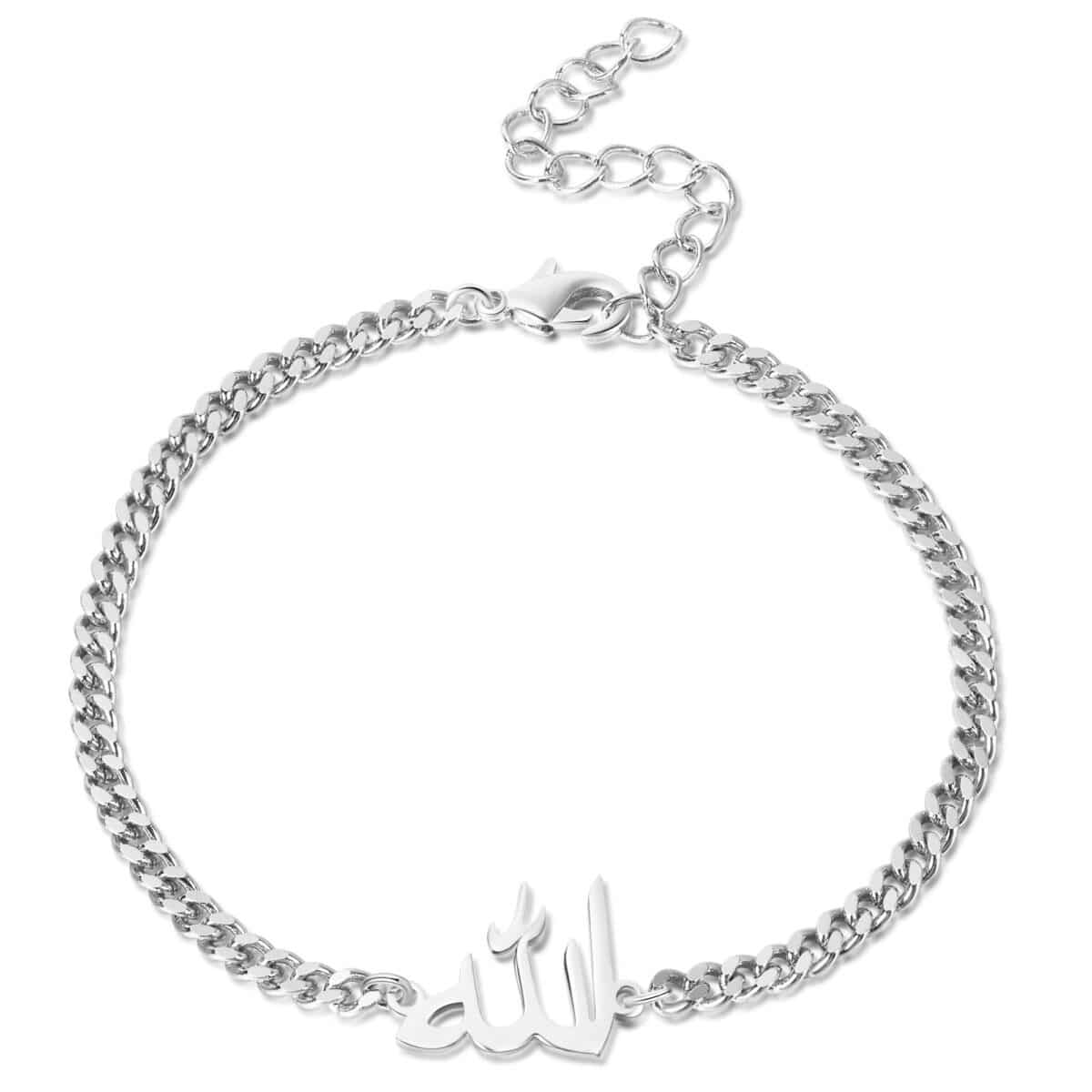 Silver Arabic Name Bracelet