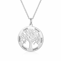 Silver Family Tree Necklace Silver