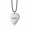 Guitar Pick Necklace Silver