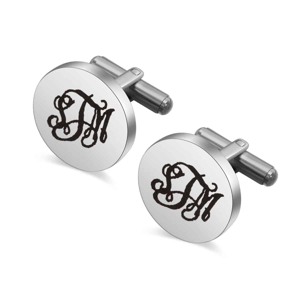 Silver Monogram Cufflinks