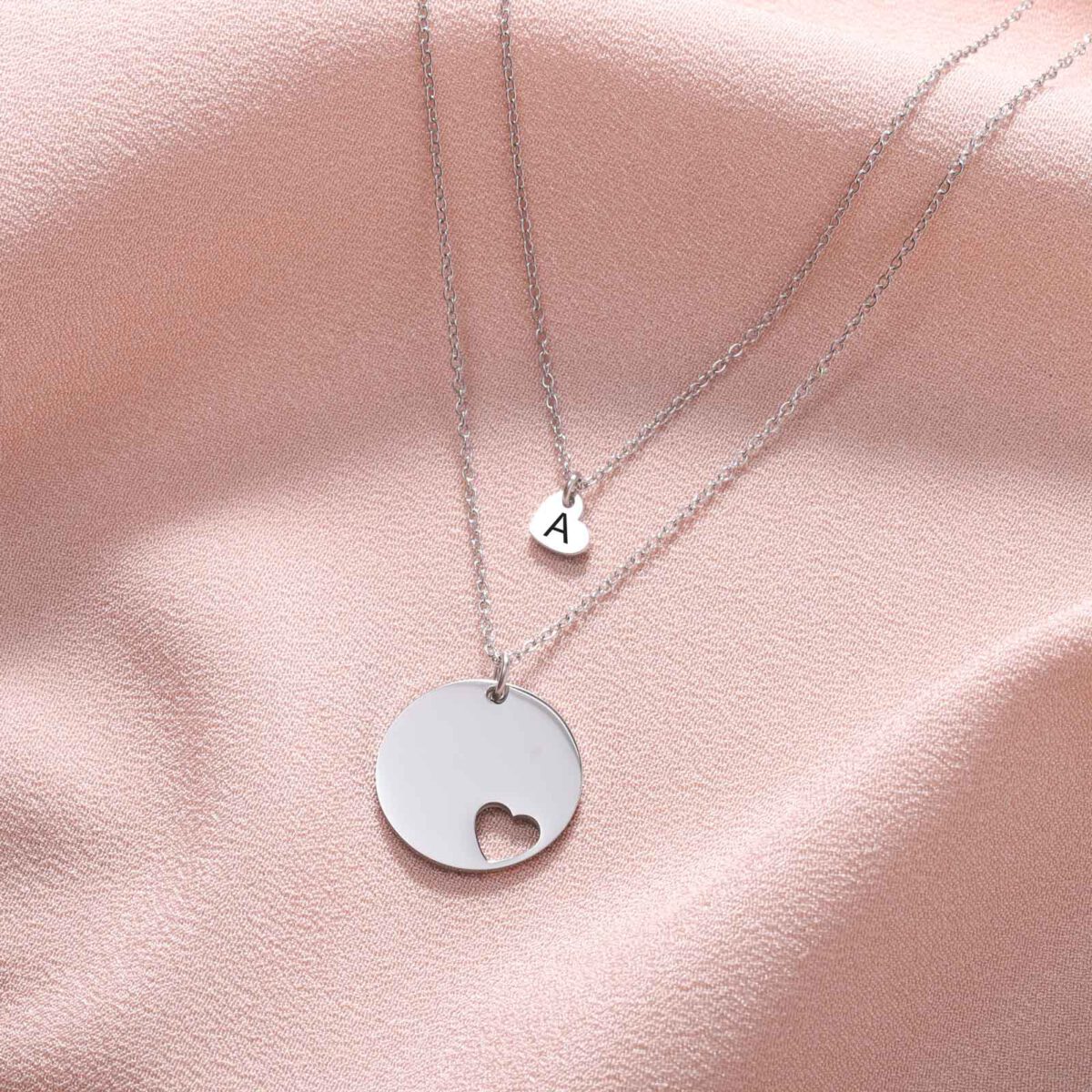 Silver Mother Daughter Necklace