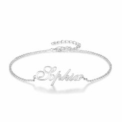 Silver Name Anklet