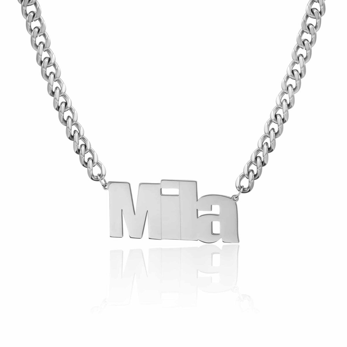 Silver Personalized Name Necklace