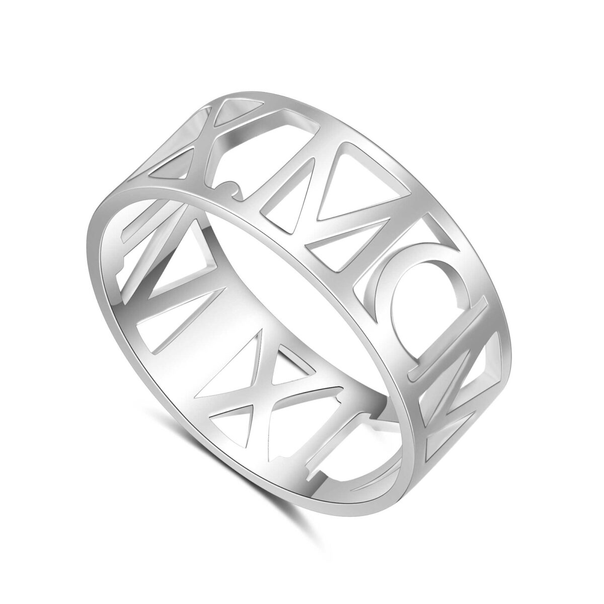 Silver Roman Numeral Ring