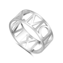 Silver Roman Numeral Ring