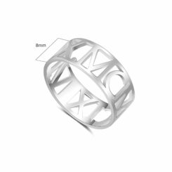 Silver Roman Numeral Ring Size Materials