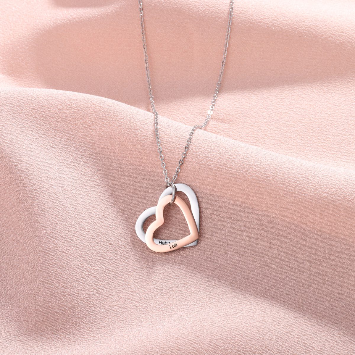 Silver Rose Gold Necklace for Her