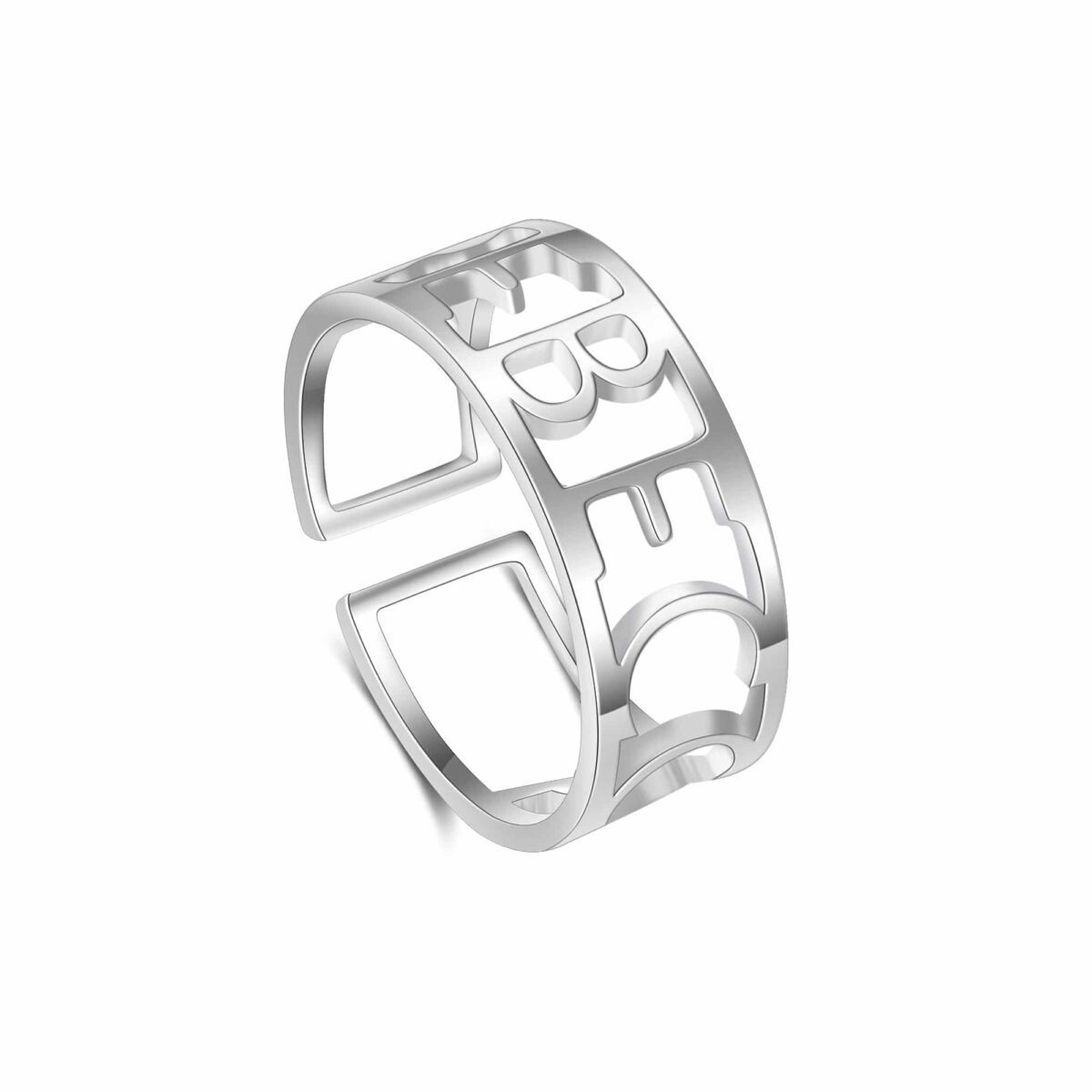 Sterling Silver Adjustable Name Ring