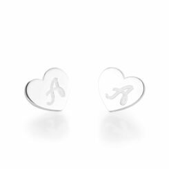 Sterling Silver Initial Earrings