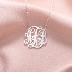 Sterling Silver Monogram Necklace