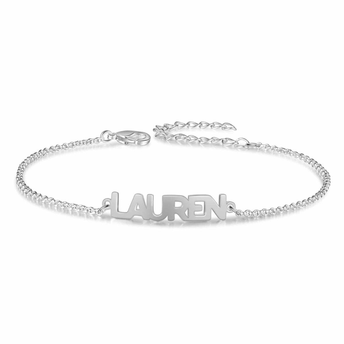 Sterling Silver Name Bracelet For Women Teenage