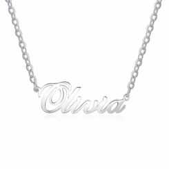 Sterling Silver Nameplate Necklace