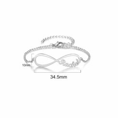 Sterling Silver Personalized Infinity Bracelet