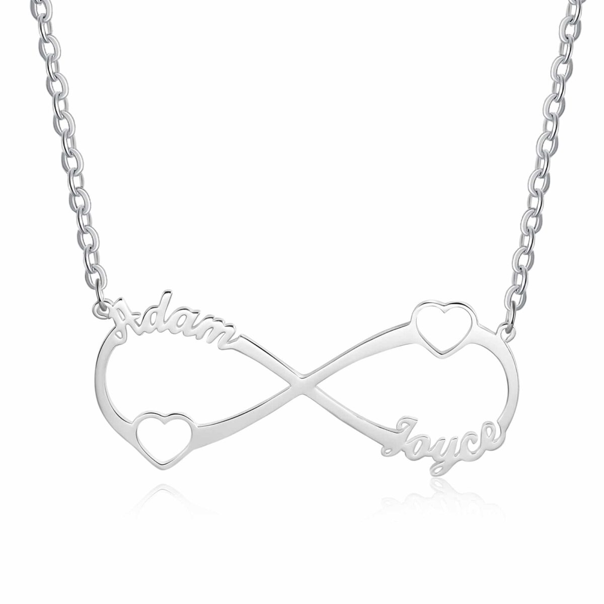 Sterling Silver Personalized Infinity Symbol Necklace