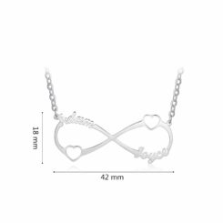 Sterling Silver Personalized Infinity Symbol Necklace Size Materials