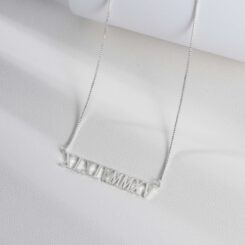 Sterling Silver Roman Numeral Necklace