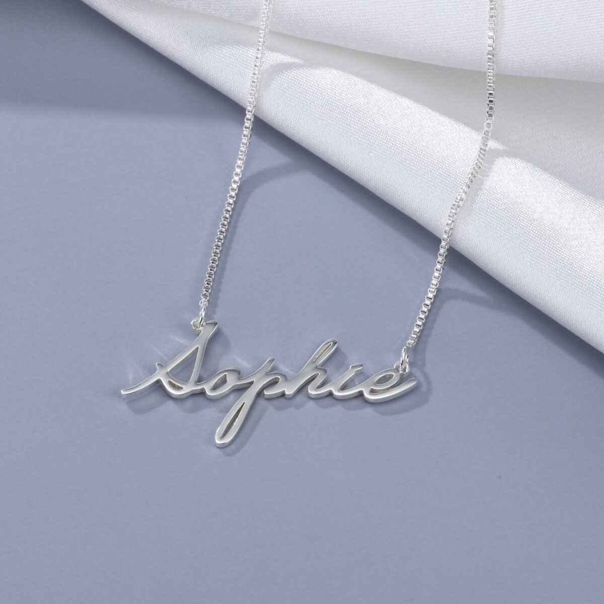 Sterling Silver Signature Name Necklace