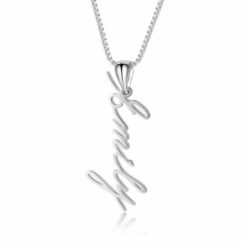 Sterling Silver Vertical Name Necklace