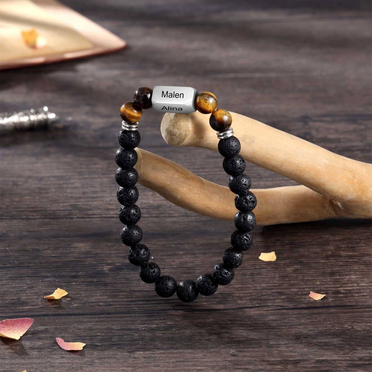 Volcanic Stone Bracelet For Men